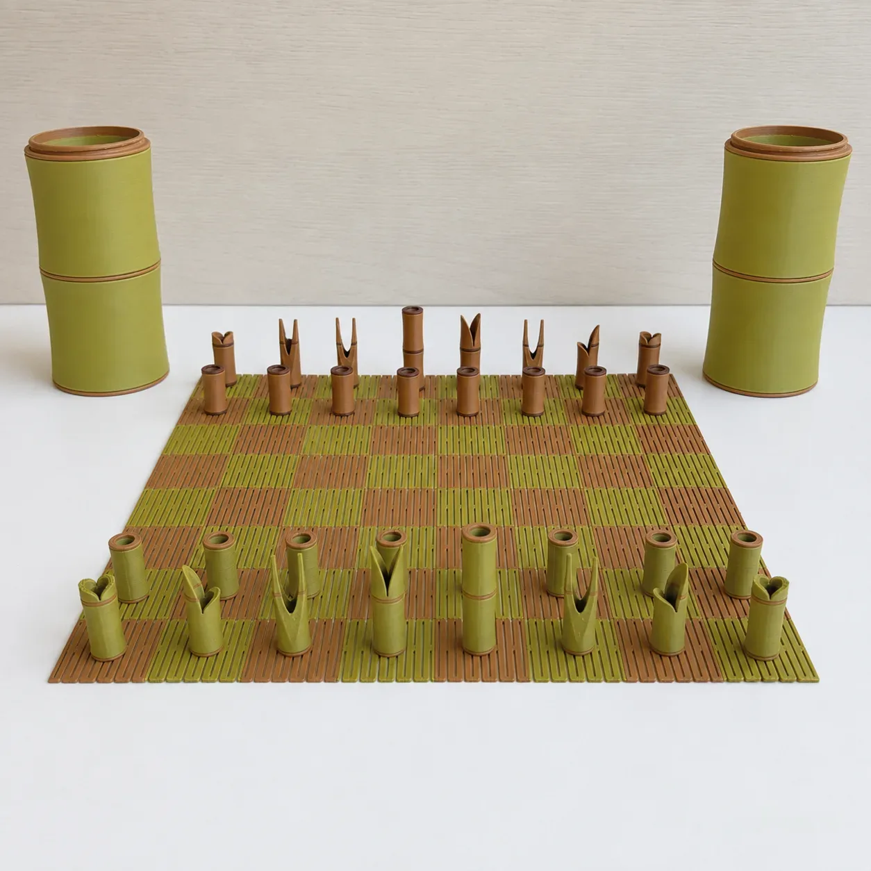 Bamboo Themed Portable Chess Set – Travel Ready