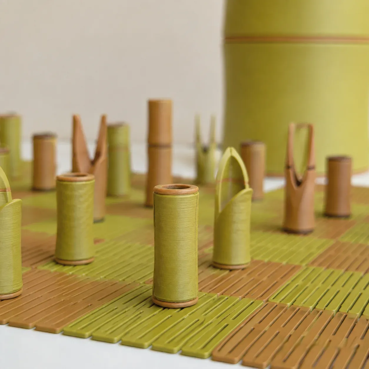Bamboo Themed Portable Chess Set – Travel Ready