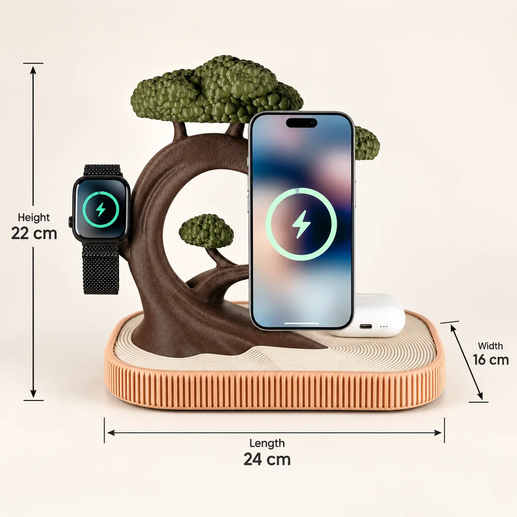 Bonsai MagSafe Dock for Apple iPhone, iWatch, & Airpods
