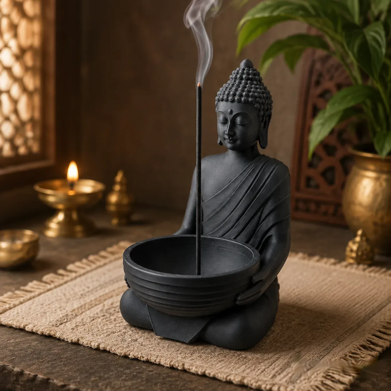 Buddha Incense Holder for Calming Spaces (Single Colour)