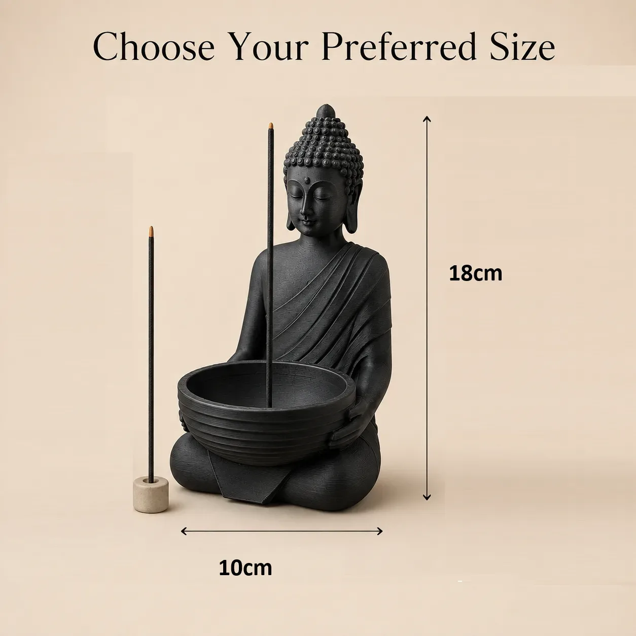 Buddha Incense Holder for Calming Spaces (Single Colour)