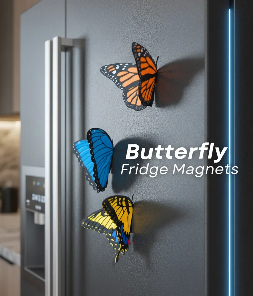 Butterfly Fridge Magnets (Set Of 3)