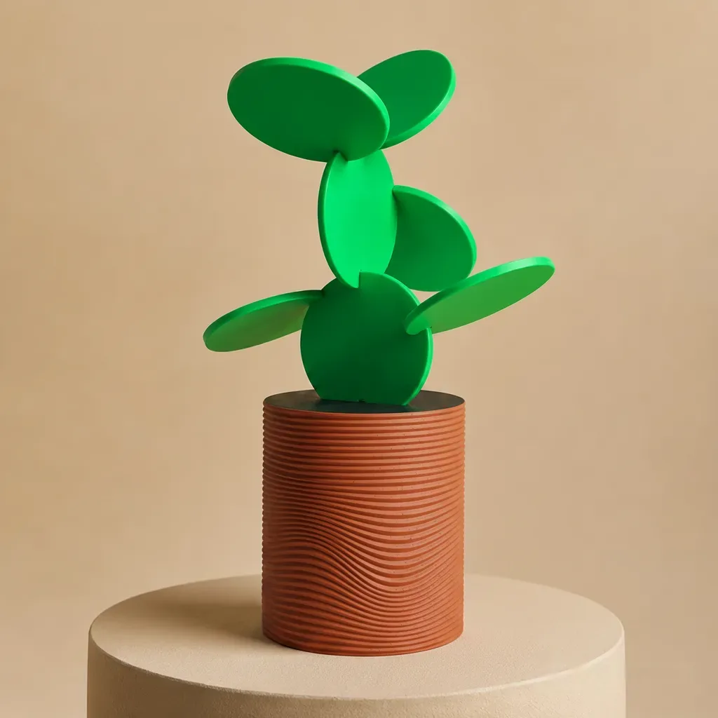 Cactus Coaster Vase – Stylish Space-Saving Decor