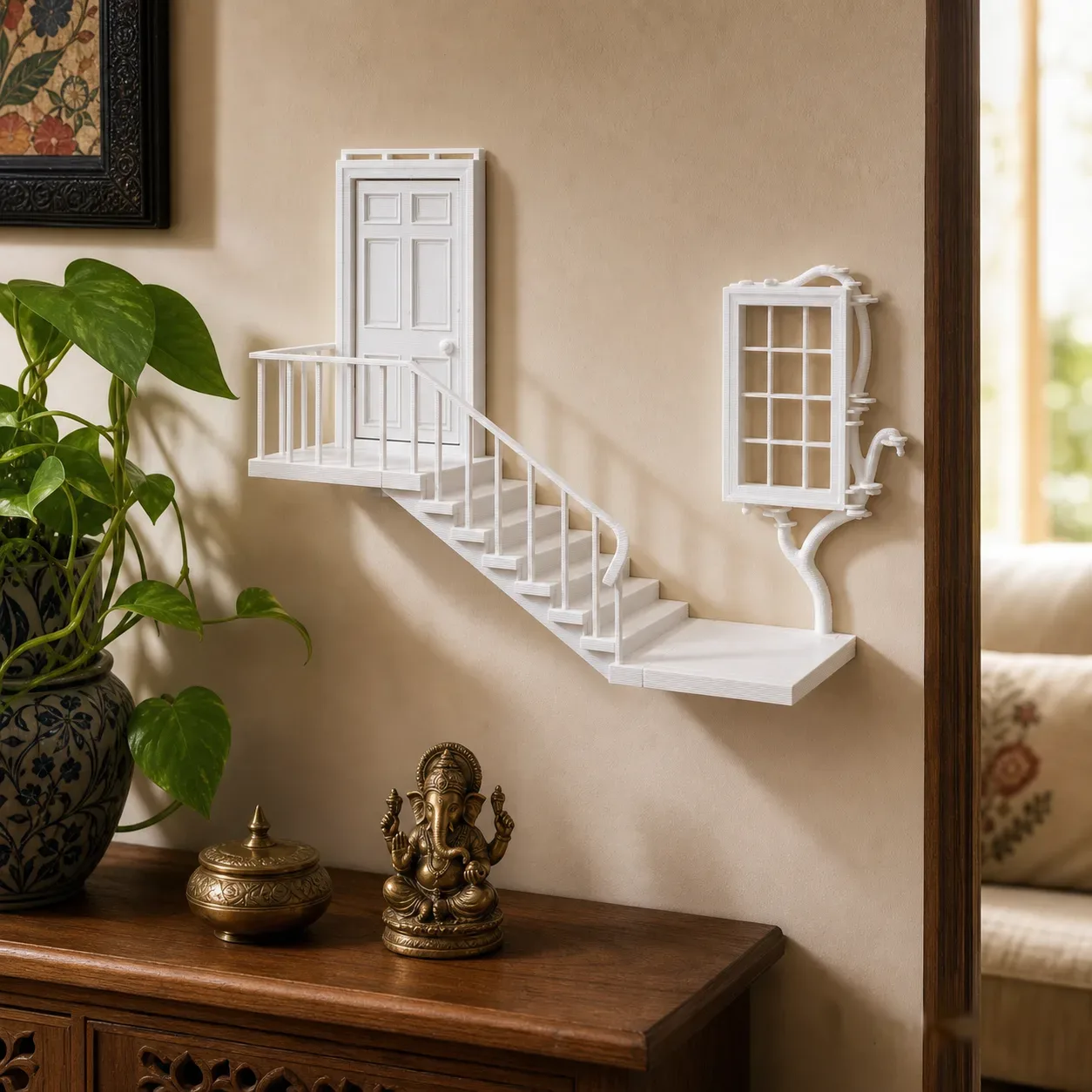 Enchanted Fairy Door Wall Shelf Decor