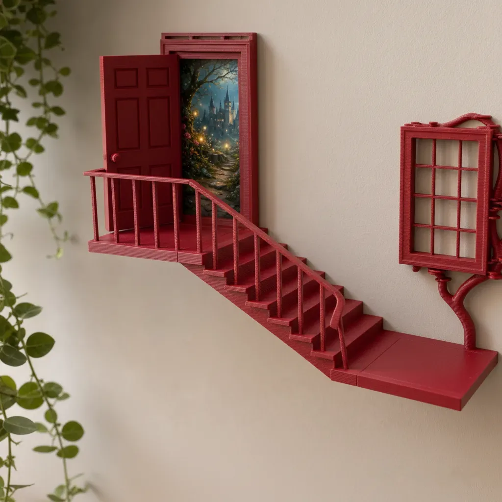 Enchanted Fairy Door Wall Shelf Decor