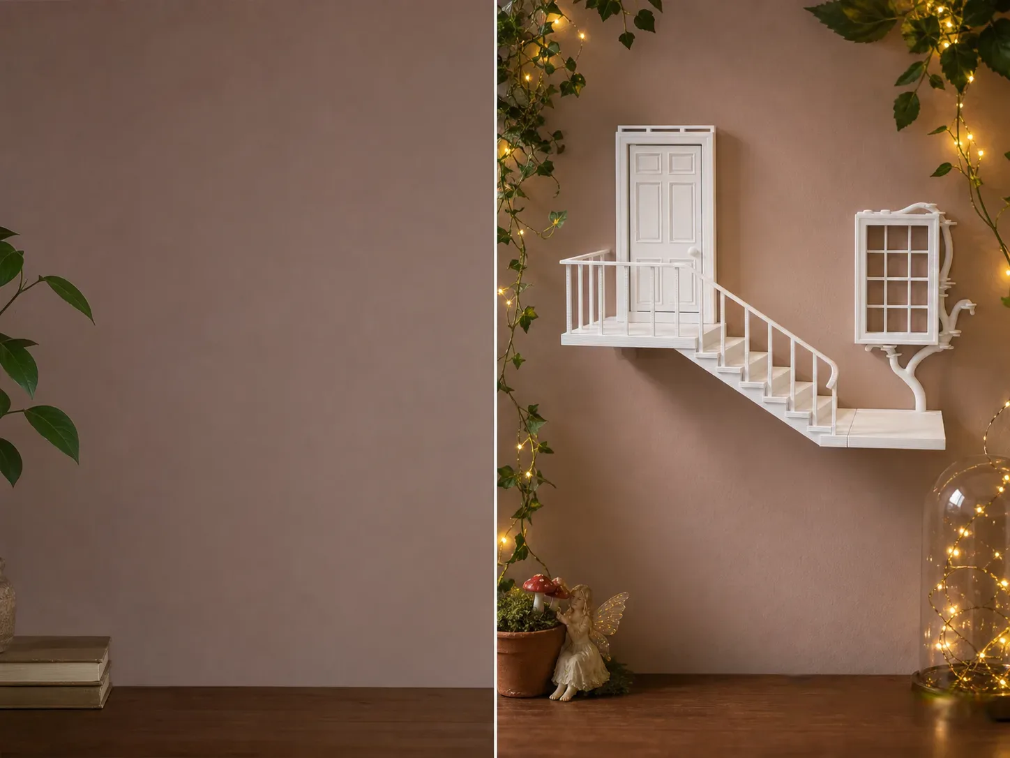 Enchanted Fairy Door Wall Shelf Decor