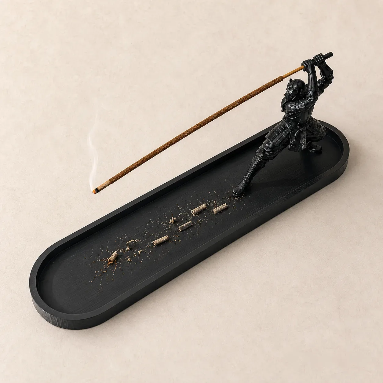 Katana Warrior Incense Holder with Ash Catcher