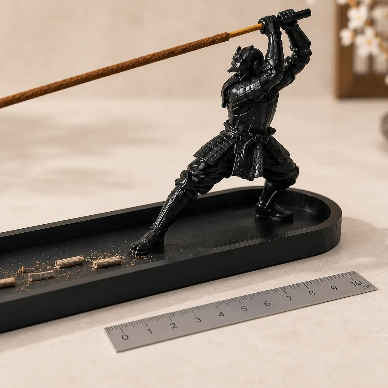 Katana Warrior Incense Holder with Ash Catcher