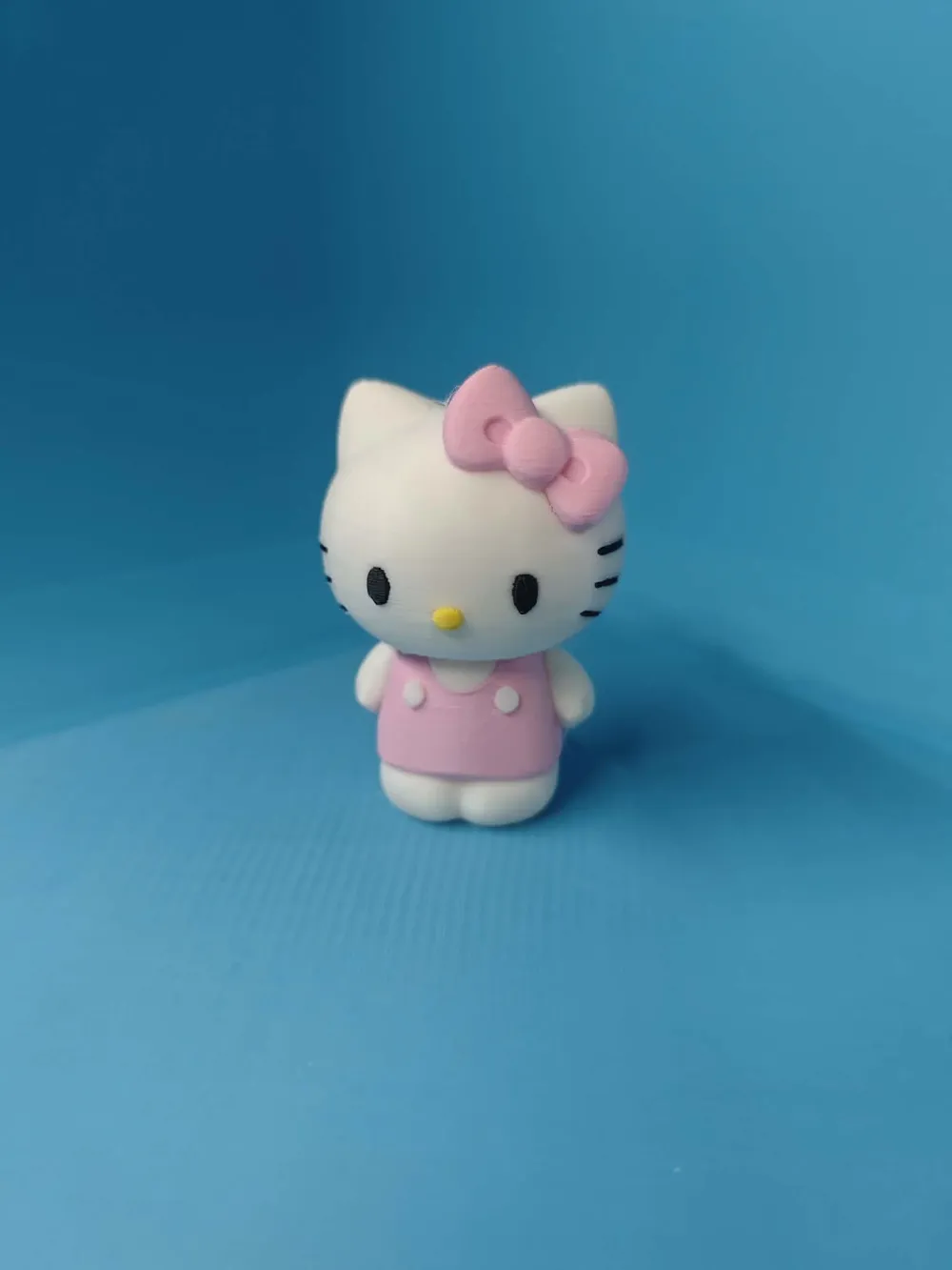 Kawaii Kitty Keychain - Pink Bow Cat Figurine Charm