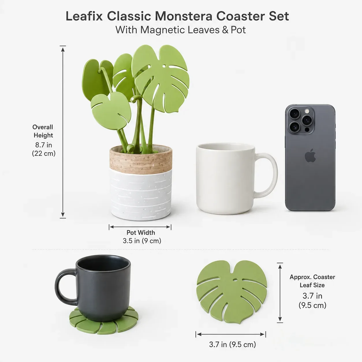 leafix-classic-monstera-coaster-set-with-magnetic-leaves-pot