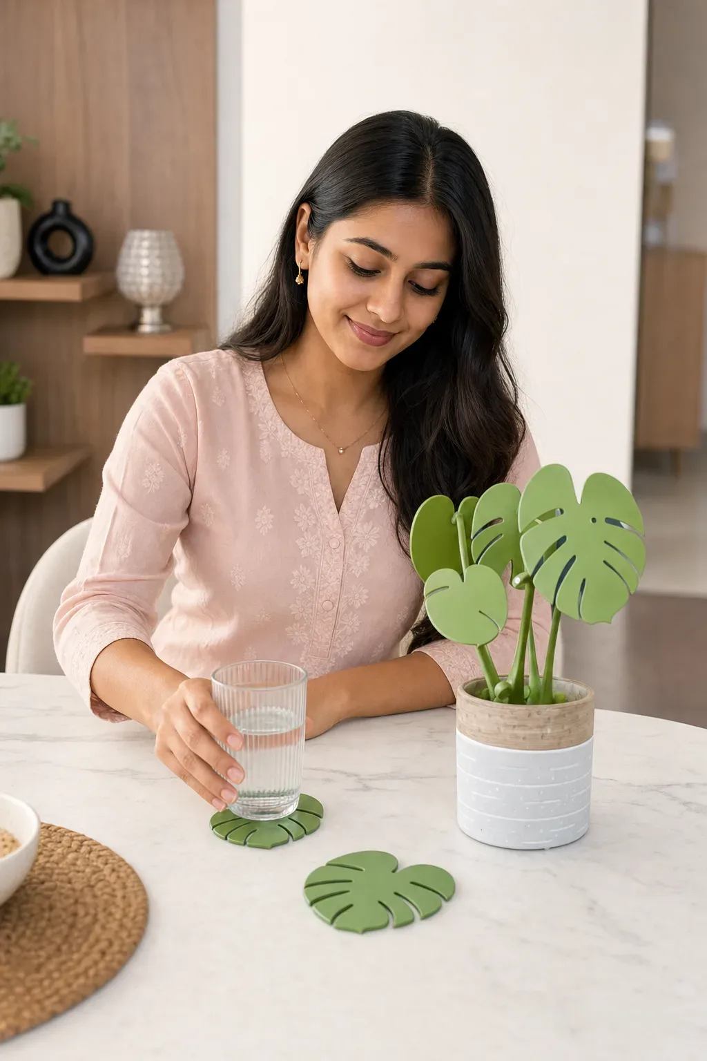 leafix-classic-monstera-coaster-set-with-magnetic-leaves-pot