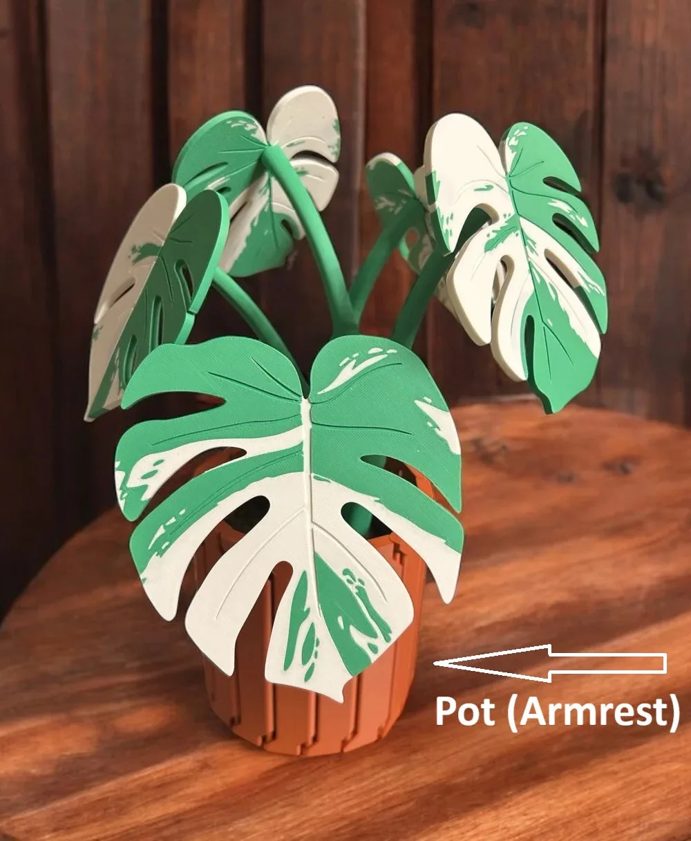 Leafix Monstera Coaster Set With Magnetic Leaves & Pot