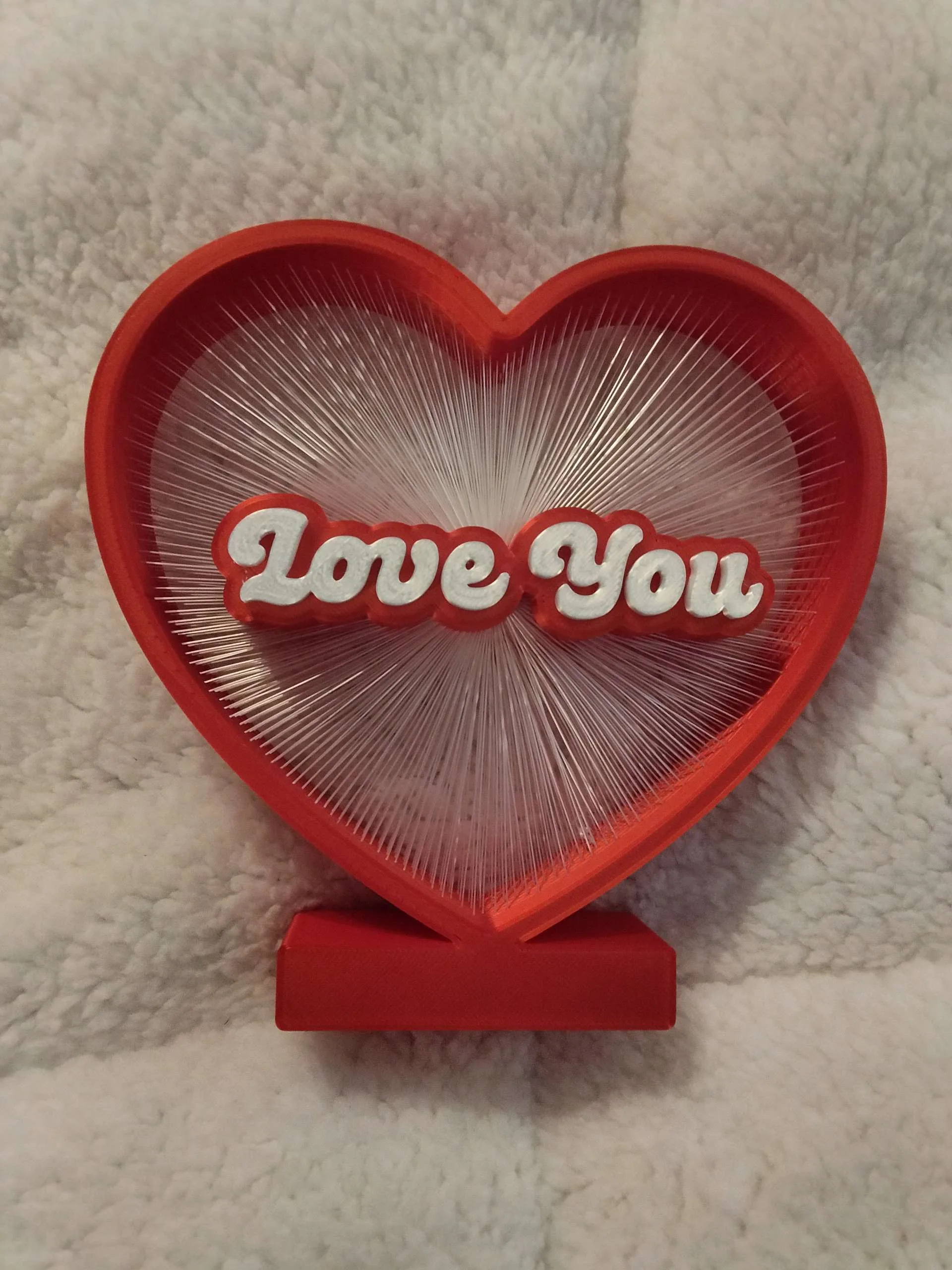 Love You Heart String Art With Customised Name - Best Valentine Gift
