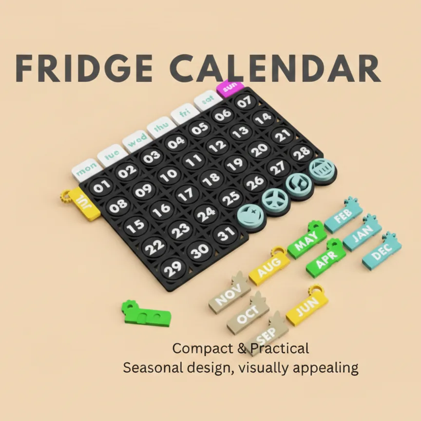 Magnetic Fridge Calendar
