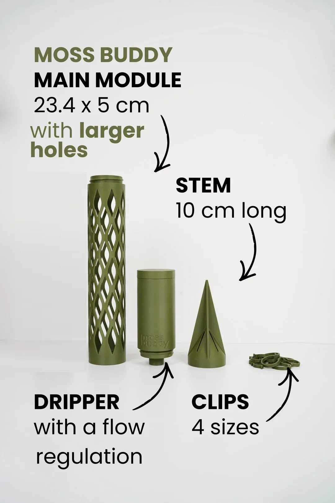 Modular Self-Watering Moss Pole for Climbers