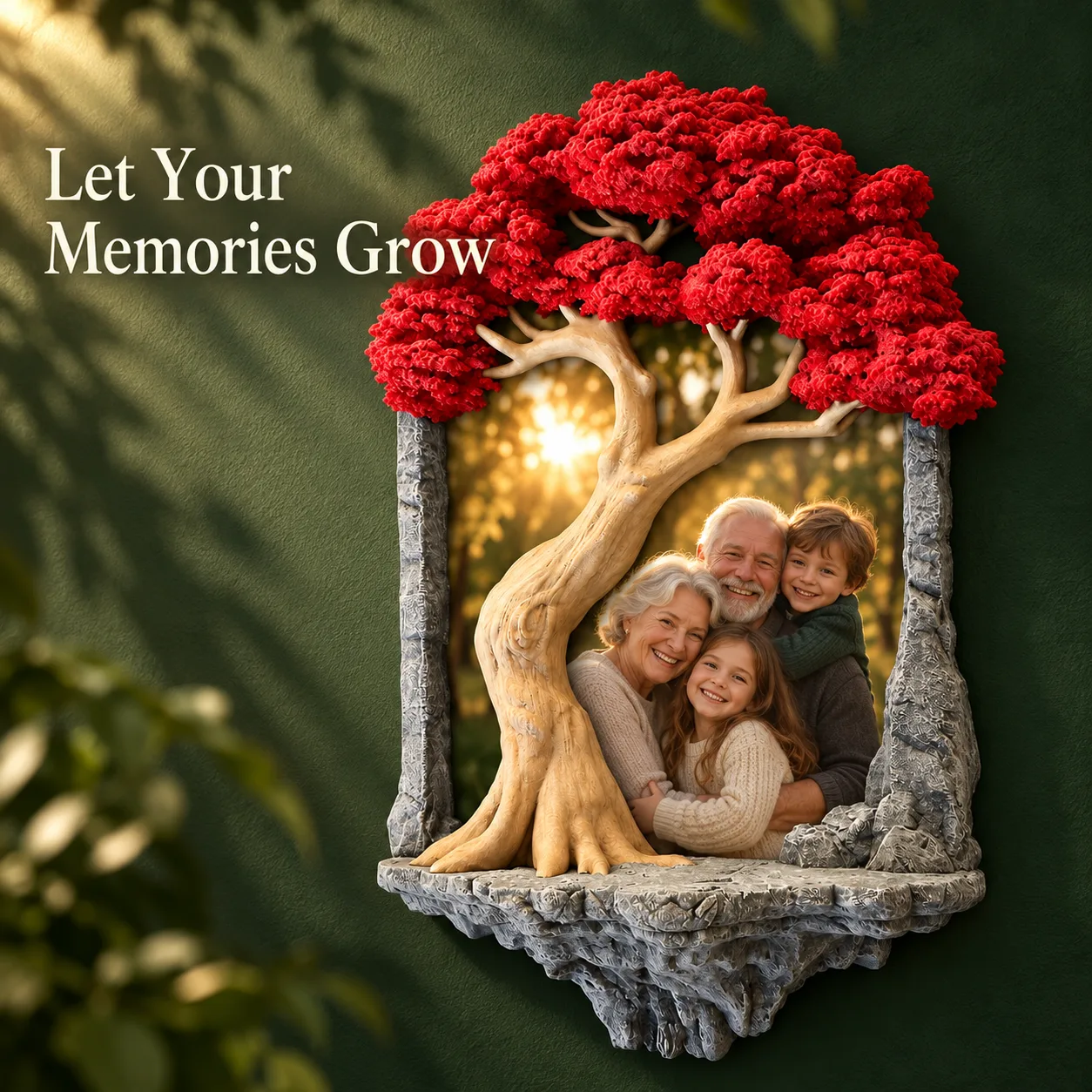 Old Tree Wall Decor Picture Frame (With One Miniature Toy)