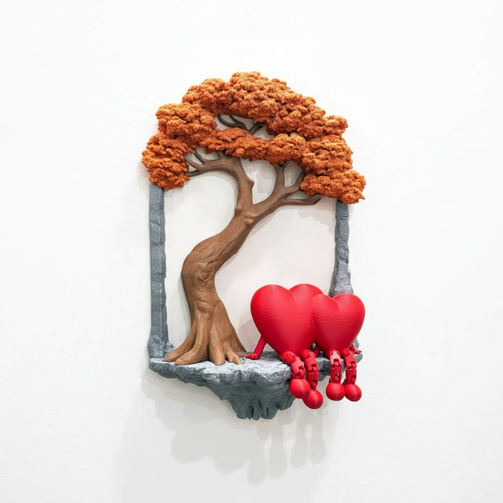 Old Tree Wall Decor Picture Frame (With One Miniature Toy)