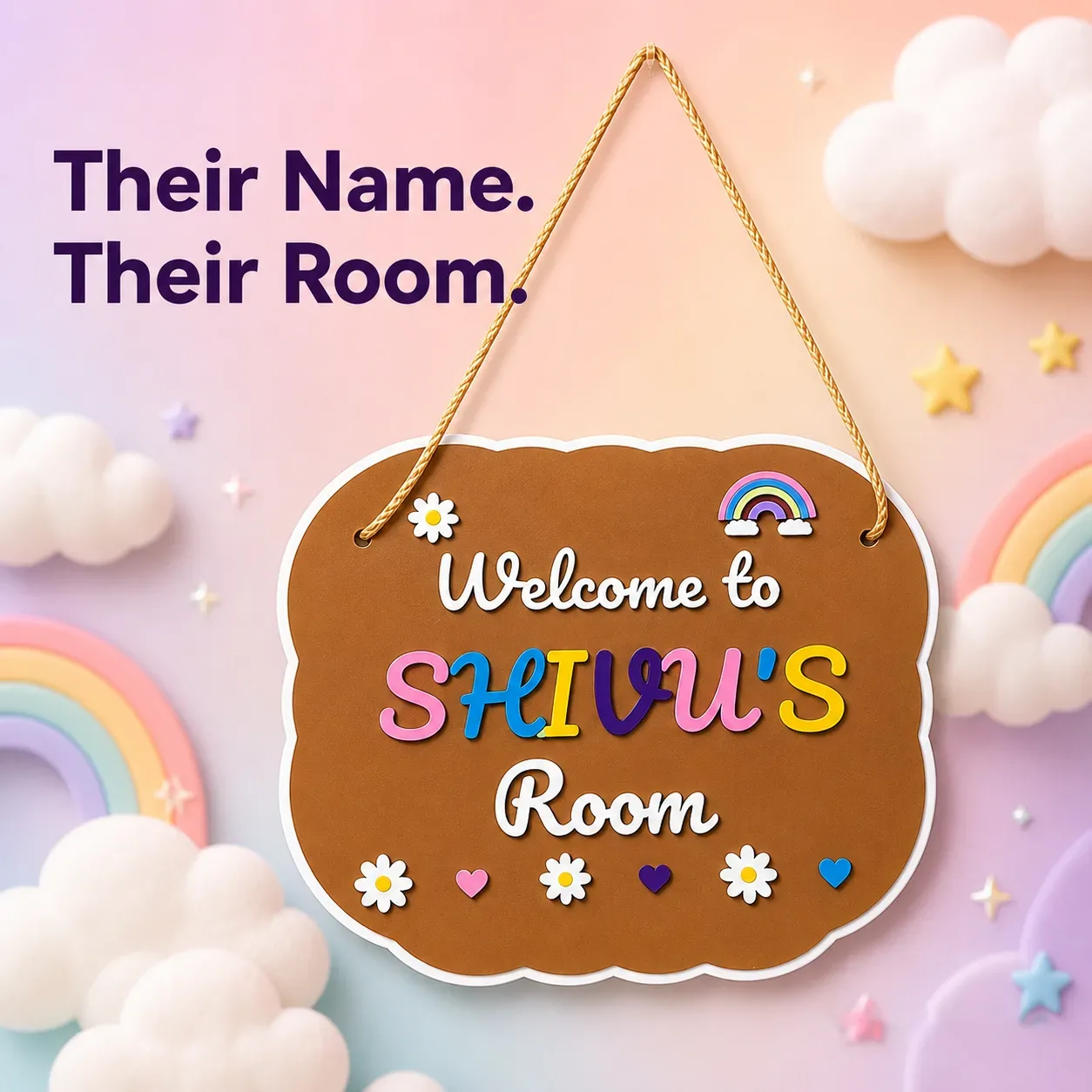 Personalized Kids Room/Home Sign – Custom Name Decor