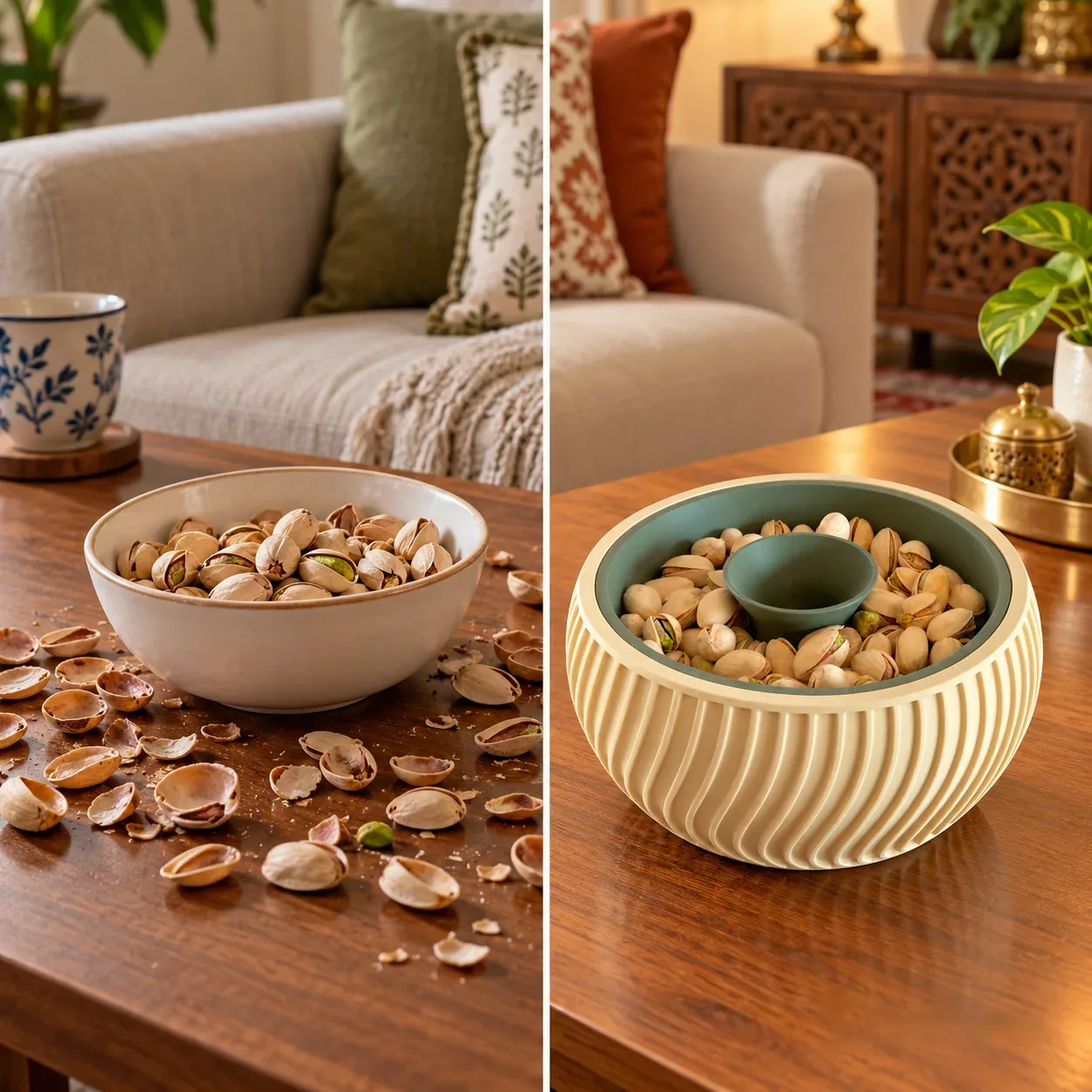 Pistachio Bowl with Hidden Waste Compartment (Pista Bowl)