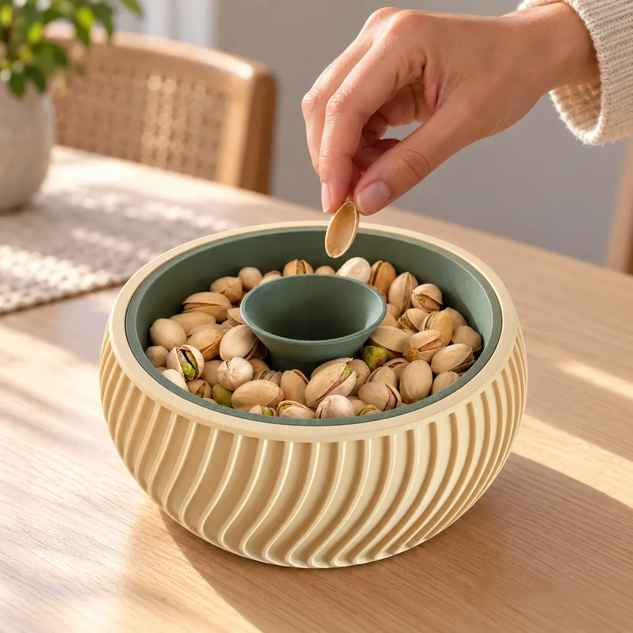Pistachio Bowl with Hidden Waste Compartment (Pista Bowl)