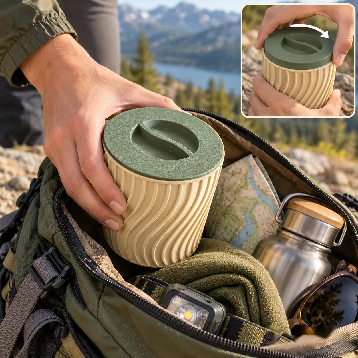Pistachio Cup with Hidden Waste Compartment (Pista Cup)