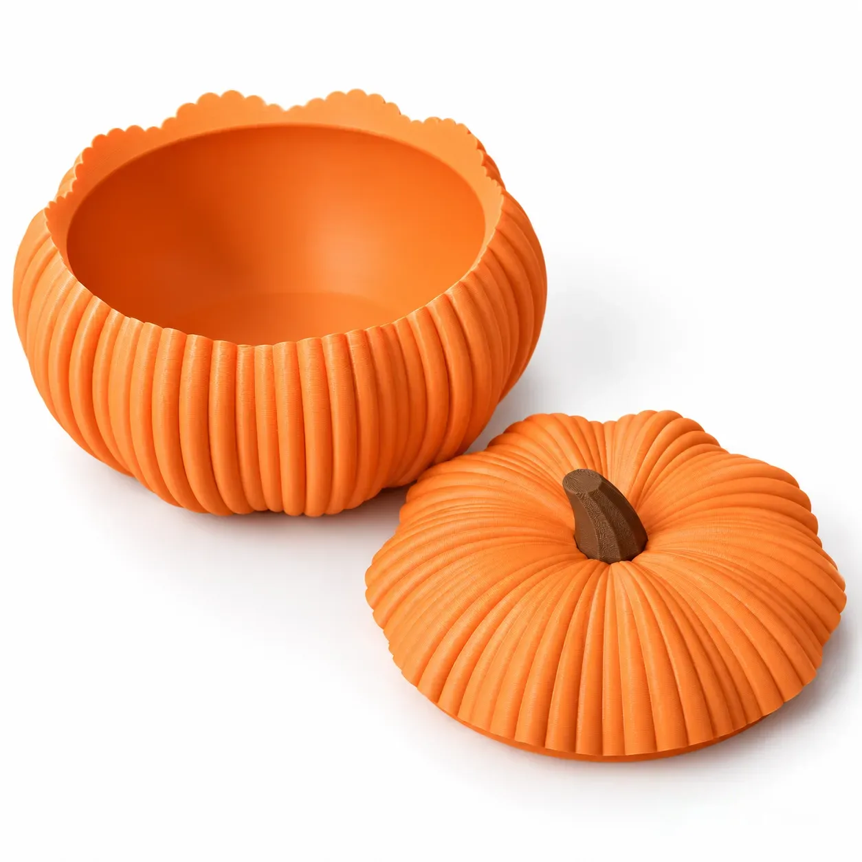 Pumpkin Bowl - Fruit, Vegetable Storage Container & Organizer with Removable Lid