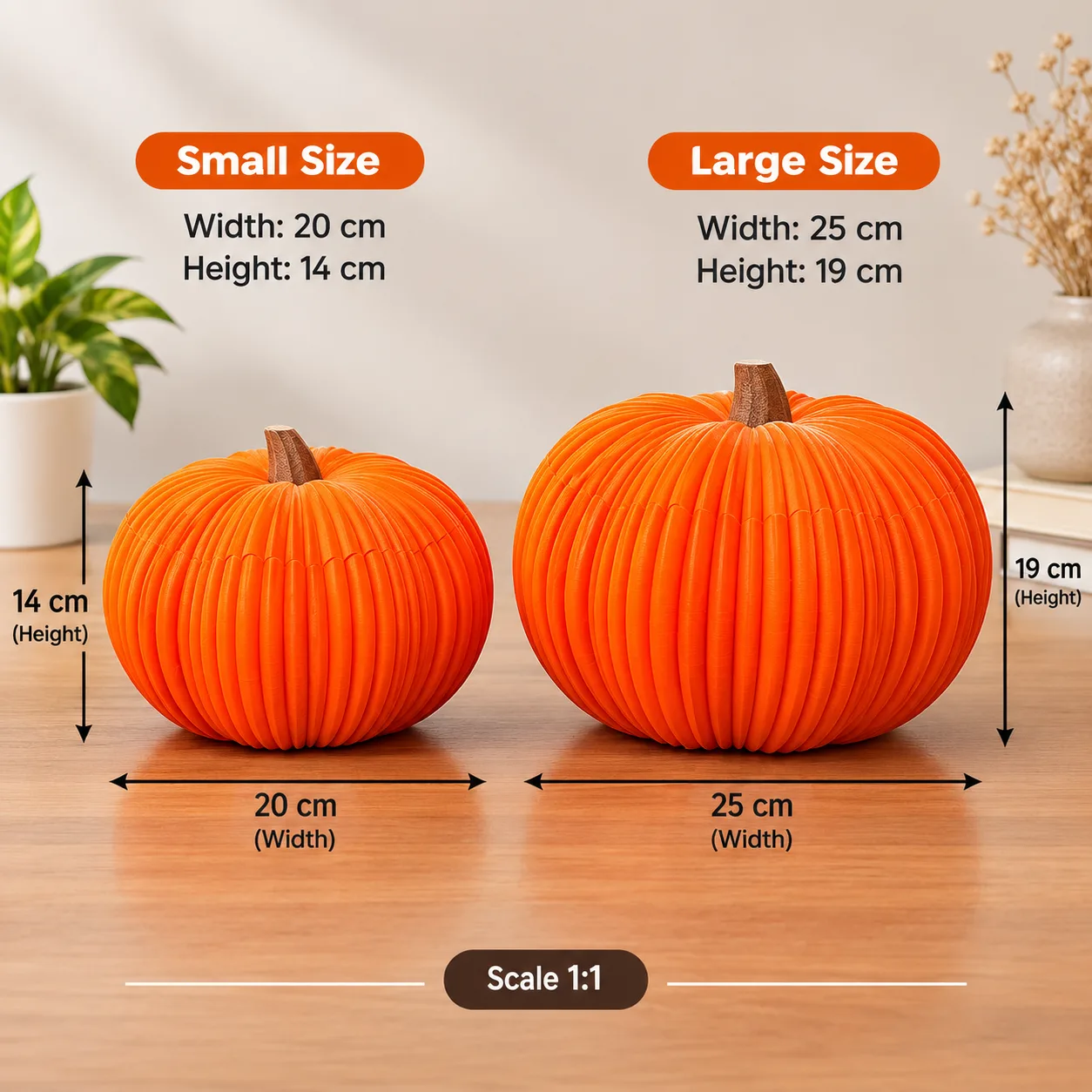 Pumpkin Bowl - Fruit, Vegetable Storage Container & Organizer with Removable Lid