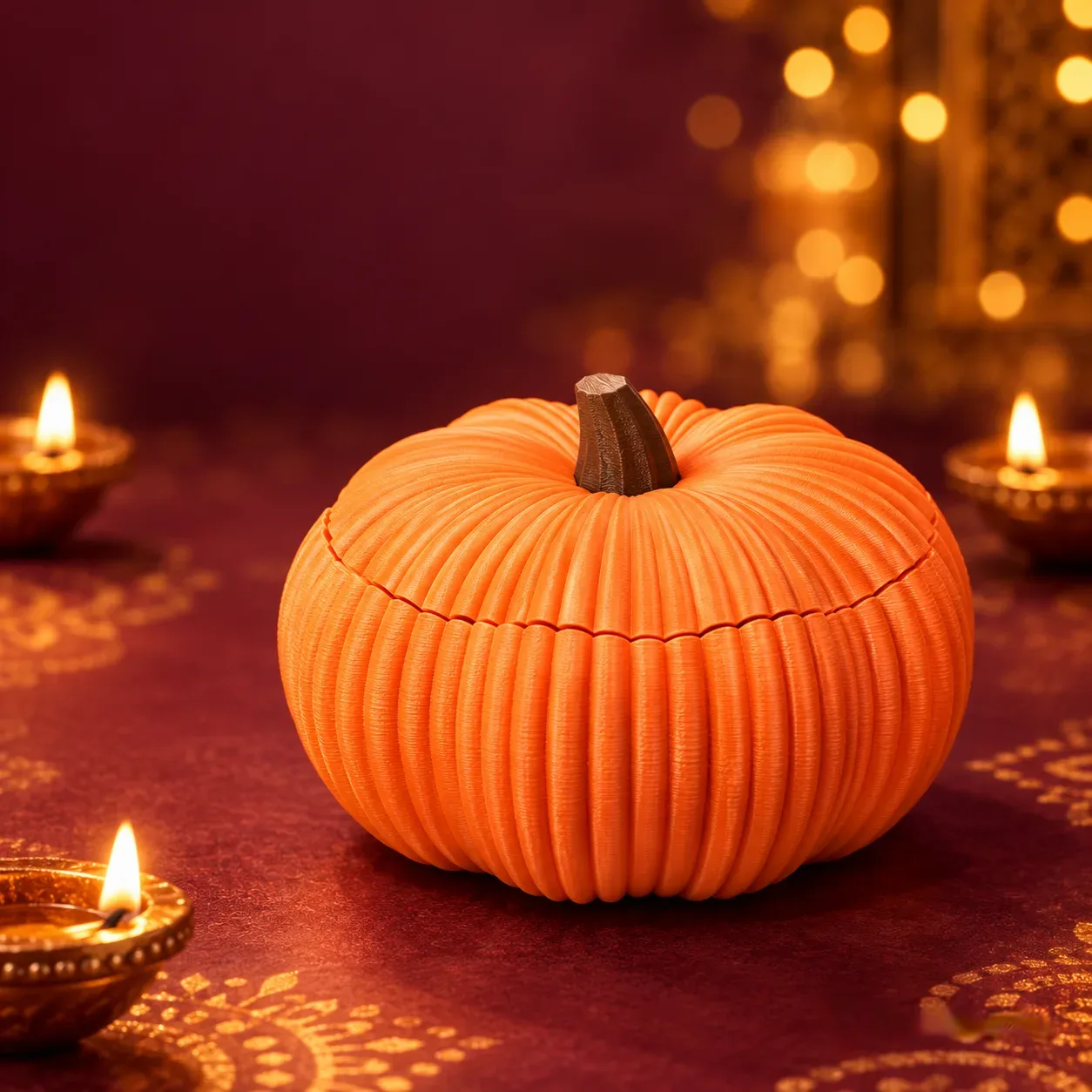 Pumpkin Bowl - Fruit, Vegetable Storage Container & Organizer with Removable Lid