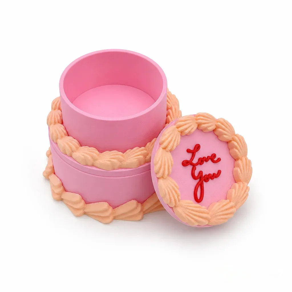 Retro Cake Jewelry Box with Hidden Storage
