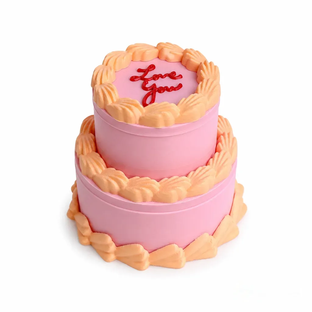 Retro Cake Jewelry Box with Hidden Storage