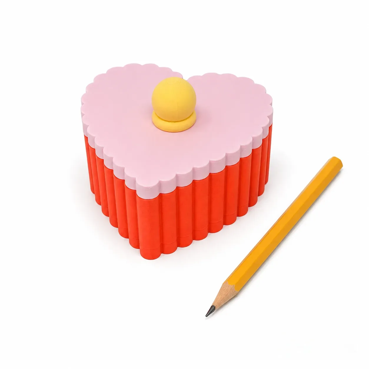 Retro Pleated Heart Jewelry Box