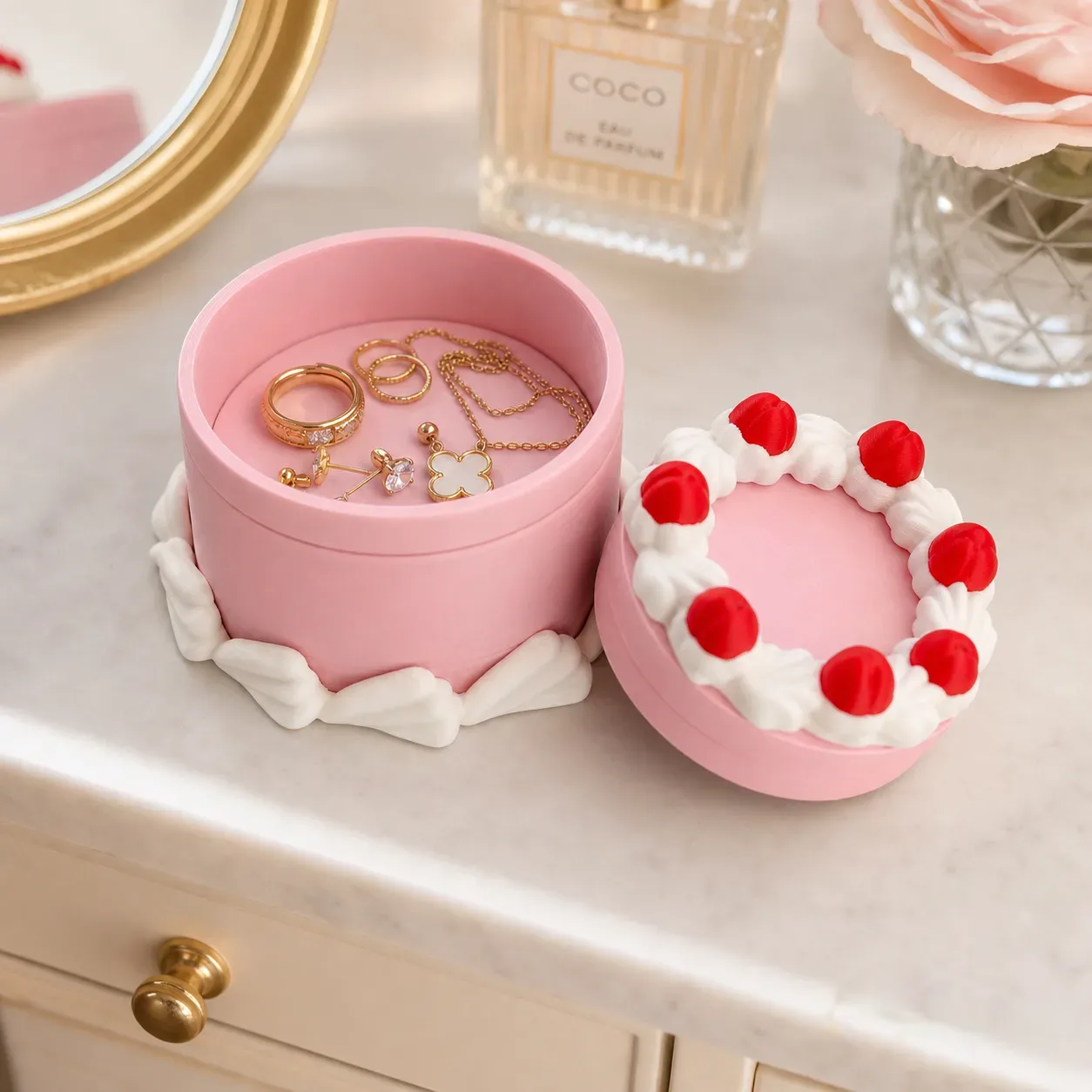Round Cake Container - Jewelry Box