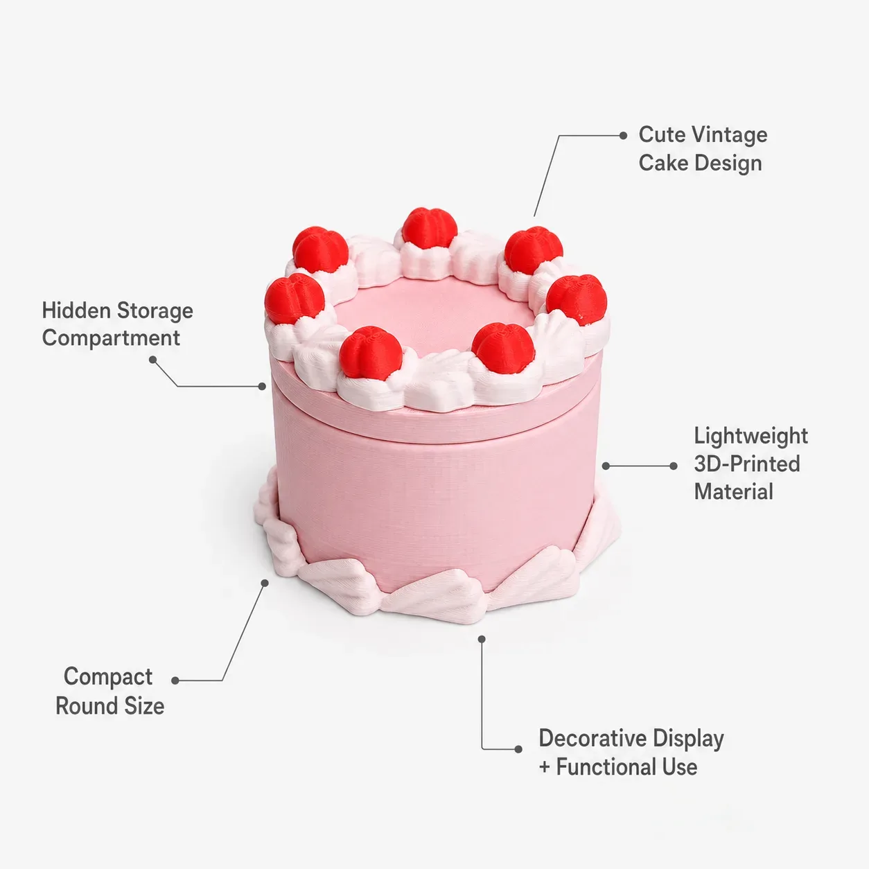 Round Cake Container - Jewelry Box