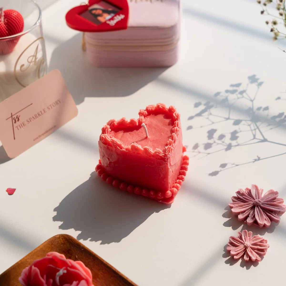 Scented Soy Wax Candle - Heart Cake