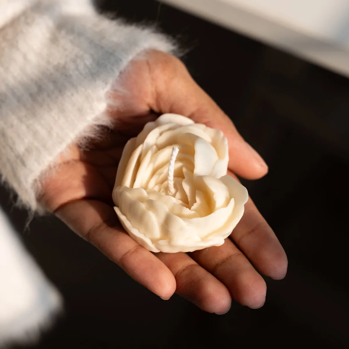Scented Soy Wax Candle - Heart Rose