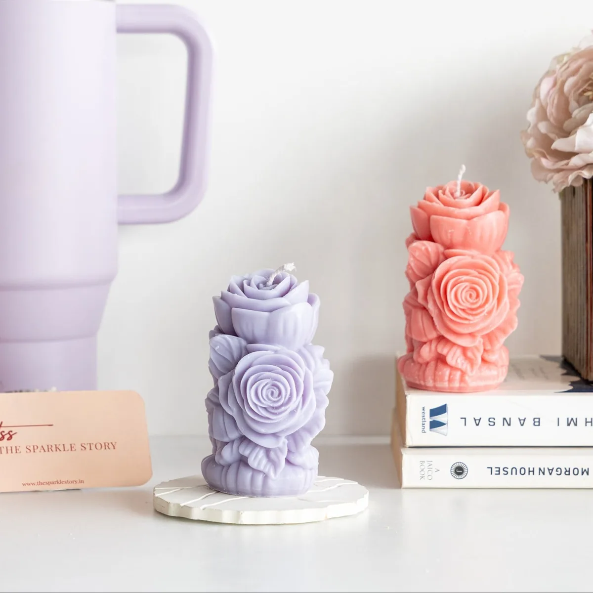 Scented Soy Wax Candle - Rose Bloom