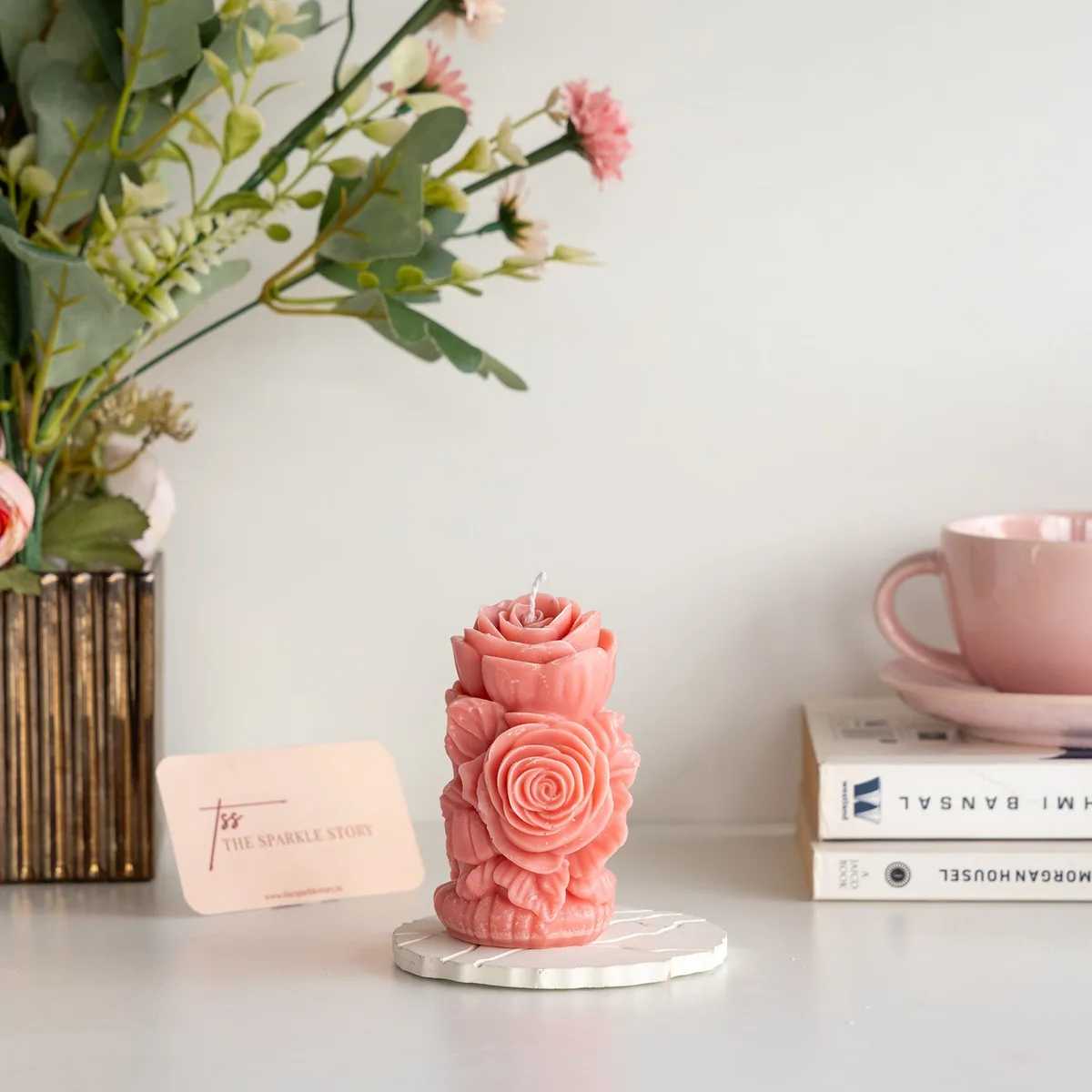 Scented Soy Wax Candle - Rose Bloom