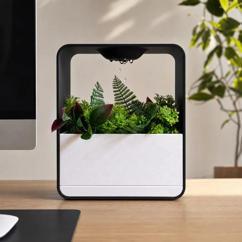 Cloud XL Self-Watering Desk Planter Vase with Drip Tray