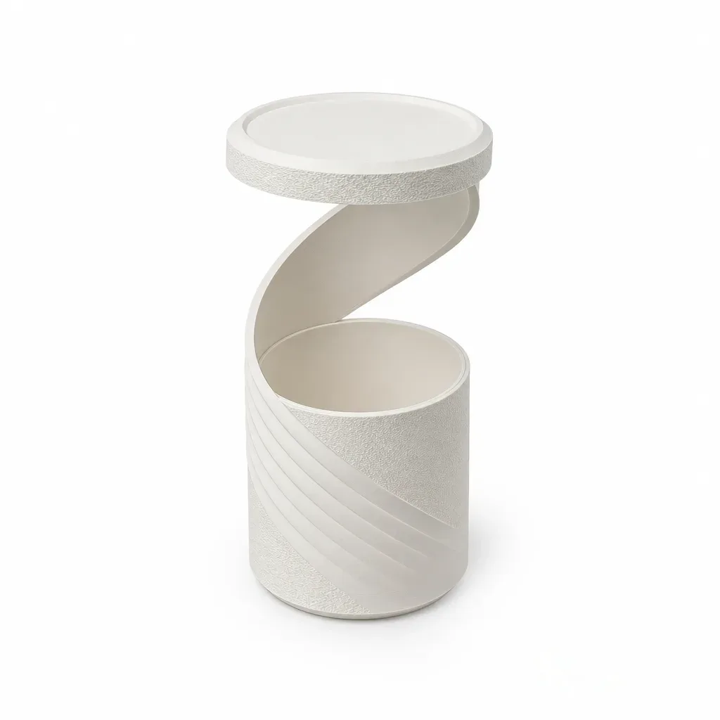 Spiral Desk Vase with Drip Tray (Manual)