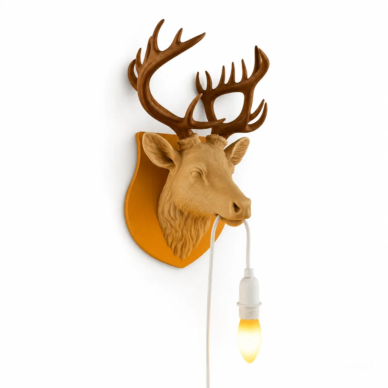 Stag Red Deer Wall Lamp for Cozy Rustic Decor