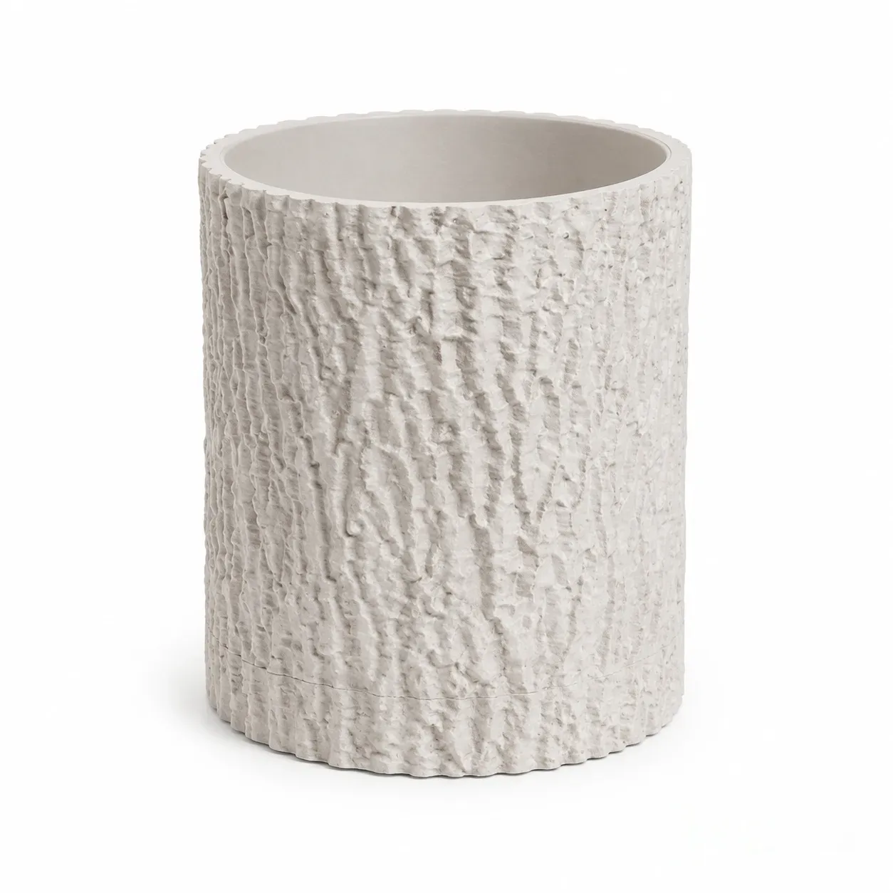 Tree Bark Planter with Hidden Drip Tray