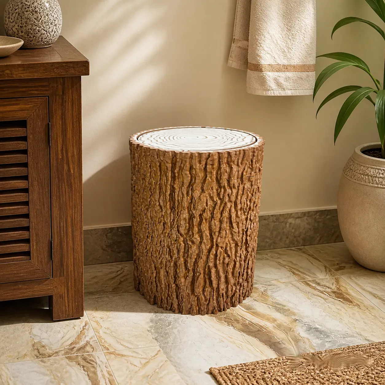 tree-trunk-trash-can-with-swing-lid-wastebasket-dustbin