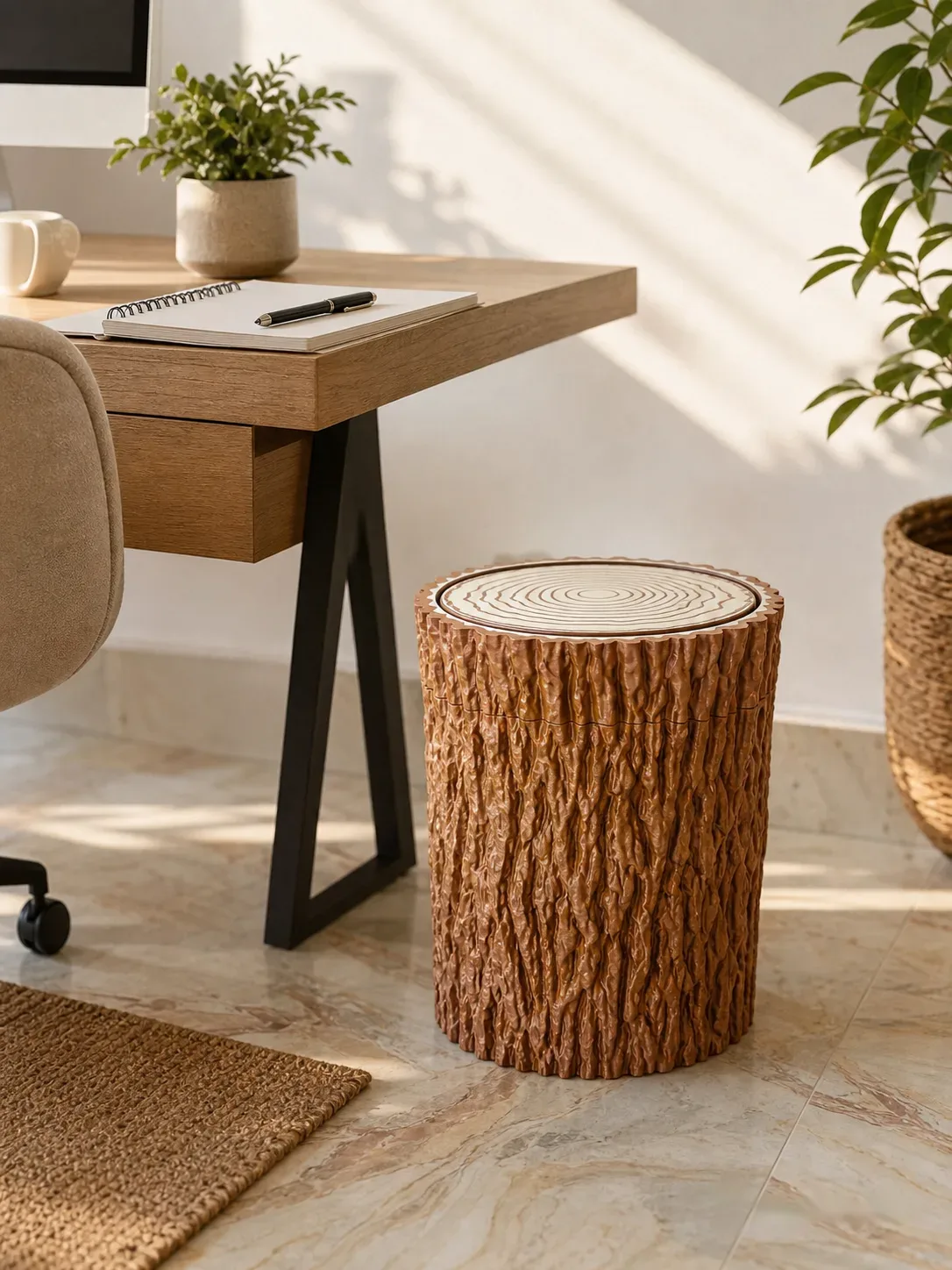 tree-trunk-trash-can-with-swing-lid-wastebasket-dustbin