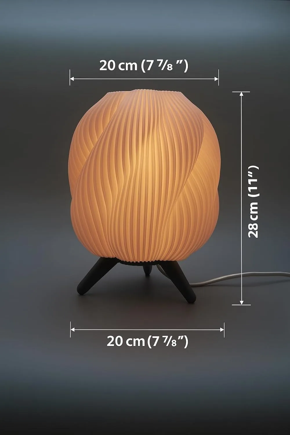 Twist Smart Glow Table Lamp, Sculptural Shade, App-Controlled (16M Colours)