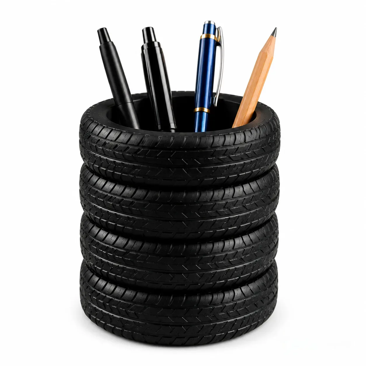 Tyre Stack Pen Holder – Stylish Desk Organisation