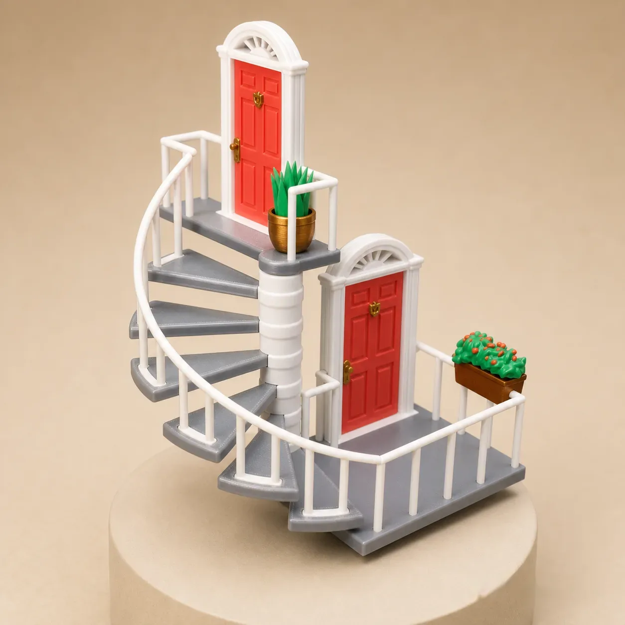 Whimsical Corner Staircase Wall Decor – Space-Saving Art