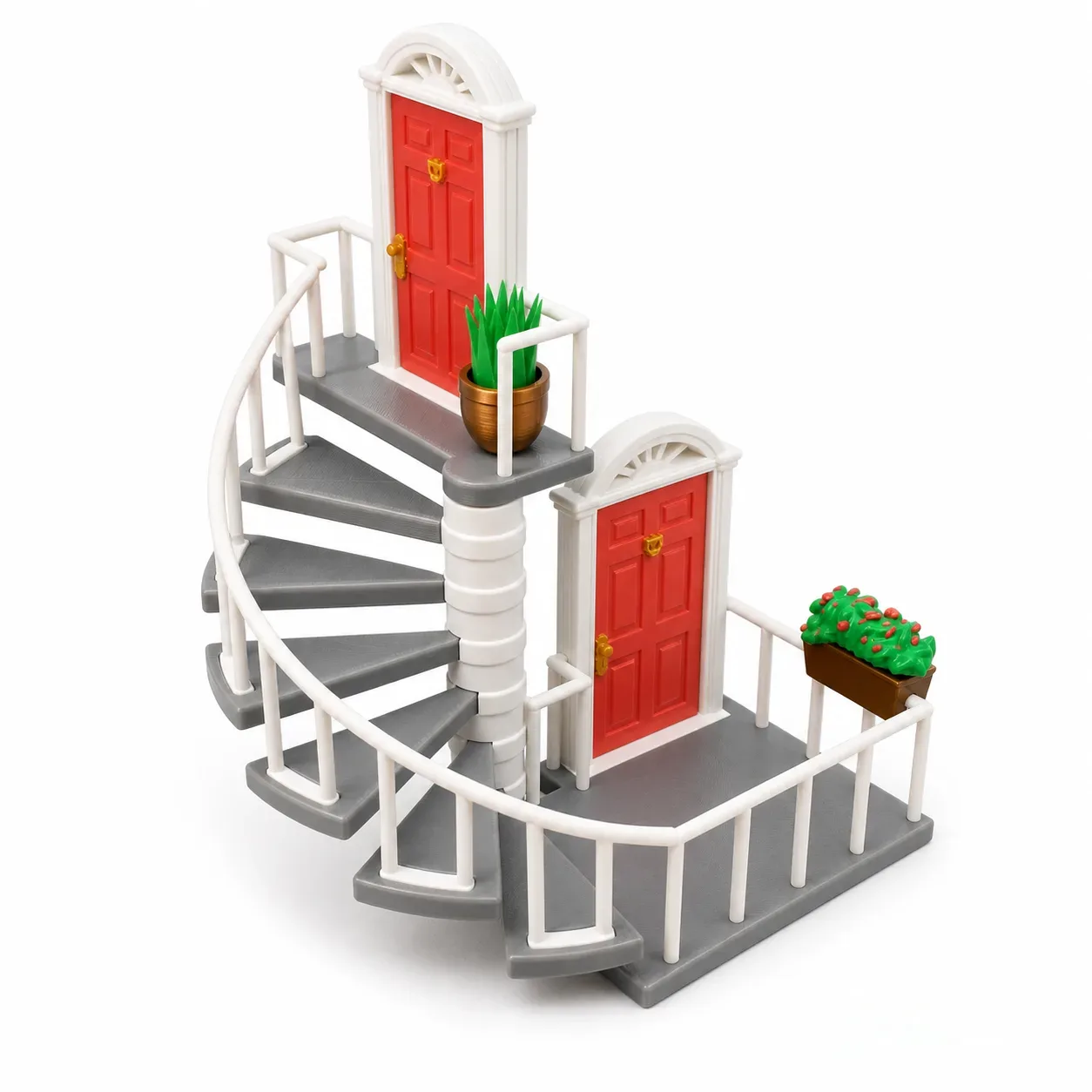 Whimsical Corner Staircase Wall Decor – Space-Saving Art