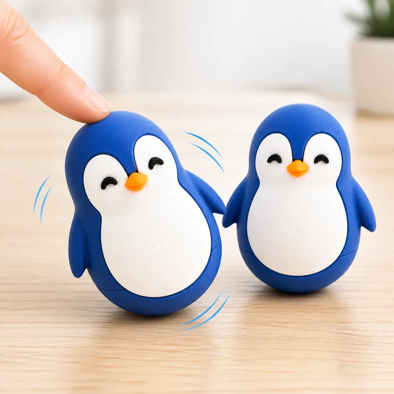 Wobble Penguin Toy β Self-Righting Desk Decor (Pack of 2)