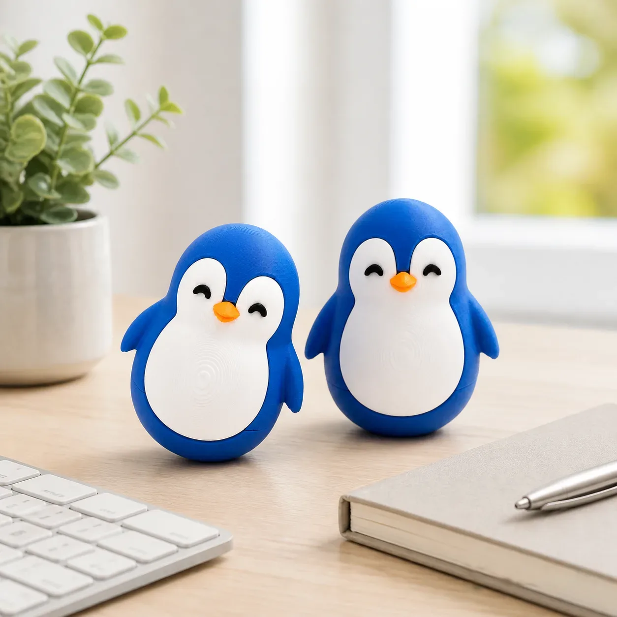 Wobble Penguin Toy β Self-Righting Desk Decor (Pack of 2)