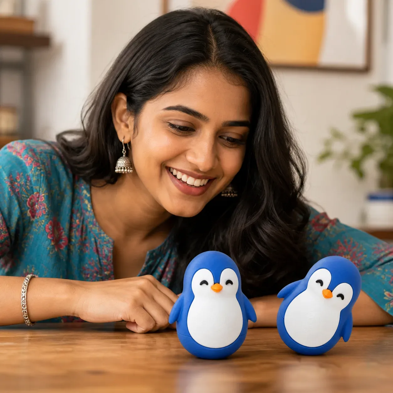 Wobble Penguin Toy β Self-Righting Desk Decor (Pack of 2)